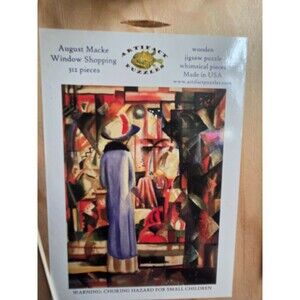 Artifact Wooden Jigsaw Puzzle German Expressionist Art August Macke COMPLETE